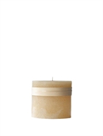 Lübech Living Timber Candle lys Sand højde 10 cm - Fransenhome